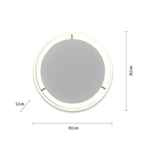 Ściemnialna lampa sufitowa Ritus 15391-60 Just Light LED 20W 3000K nad łóżko złota