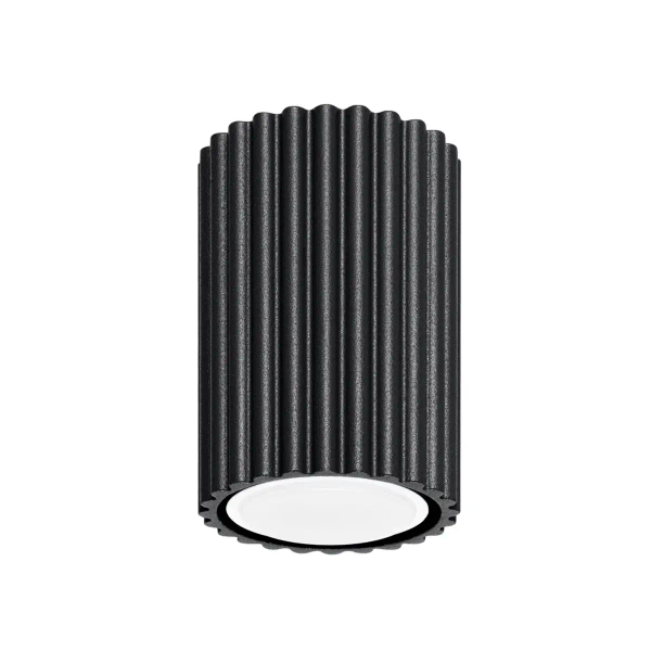 Sufitowa lampa podłużna KARBON SL.1568 tubka ryflowana czarna