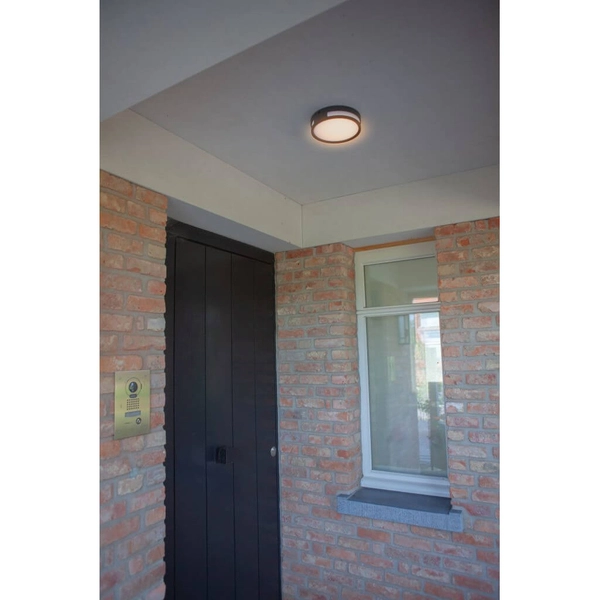 Sufitowa LAMPA plafon ROLA 6382201012 Lutec okrągła OPRAWA metalowy kinkiet LED 13W 3000K zewnętrzny IP54 czarny