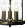 Lampa wisząca świece Lambeth LAM0375 Dar Lighting przezroczysta mosiądz
