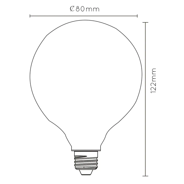 Żarówka Filament 49048/05/61 Lucide E27 5W 2700K 450lm opal