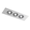Wpust LAMPA sufitowa EBINO H 7321 Shilo prostokątna OPRAWA podtynkowa OCZKA regulowane białe