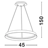 Wisząca lampa ring do sypialni BATALLAS LE44785 LED 38W 3000K biała