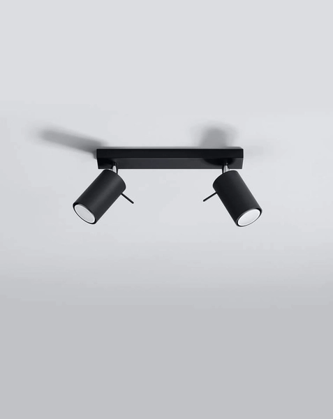 Spot LAMPA sufitowa SL.0092 regulowana OPRAWA reflektorowa listwa metalowa czarna