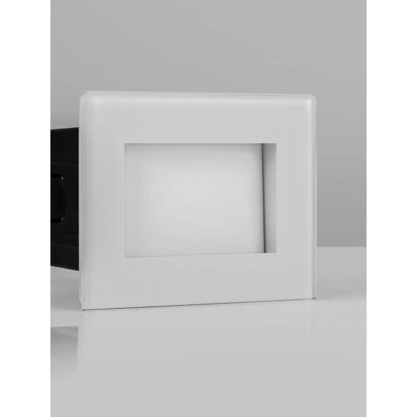 Ścienna lampa podtynkowa BEROLCO LE75327 LED 3W 3000K IP65 biała