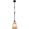 Loftowa LAMPA wisząca HALIA 15674H Globo okrągła OPRAWA metalowy ZWIS kopuła na łańcuchu brązowa czarna
