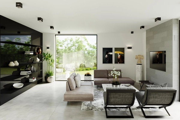 LAMPA sufitowa SL.0207 metalowa OPRAWA kostka cube czarna