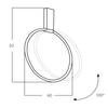 Lampa ścienna VINCENT AZ6201 Azzardo LED 48W 3000-6000K ring czarny