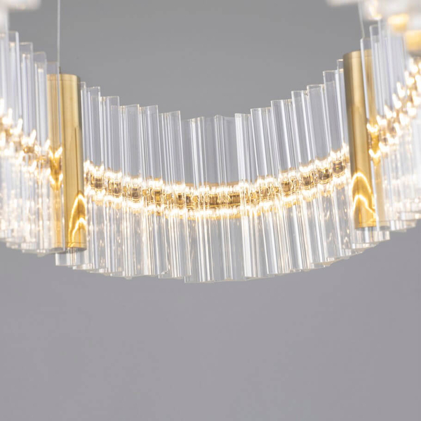 Okrągła lampa zwisająca MAYO LE44227 LED 45W 3500K pierścień złota