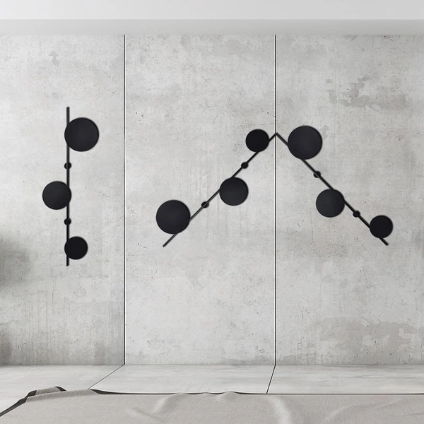 Czarny kinkiet Rega K-4639 Kaja designerska lampa ścienna na przedpokój