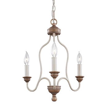 Lampa wisząca na łańcuchu Hartsville FE-HARTSVILLE3 Feiss świecznikowa biała brązowa