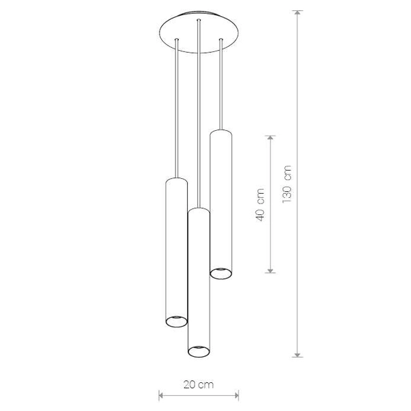 LAMPA wisząca EYE L 8917 Nowodvorski tuba OPRAWA metalowy ZWIS kaskada czarna