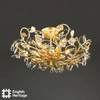 Sufitowa lampa Audley AUD5435-EH Dar Lighting glamour kryształy liście złota