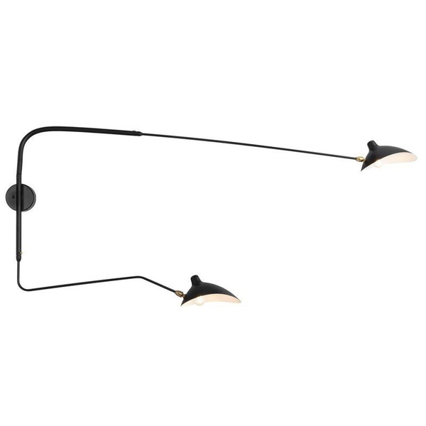 Ścienna lampa na wysięgniku Crane ST-W8702 Step do czytania czarna