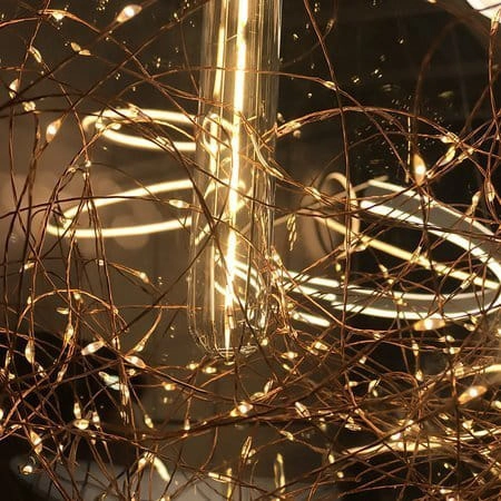 LAMPA wisząca GLAMOUR LA068/P_C LED 40W szklana OPRAWA dekoracyjny zwis glamour przezroczysty