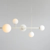 Zwisowa lampa molekułowa Dione 1092K9 Aldex kule białe kremowe