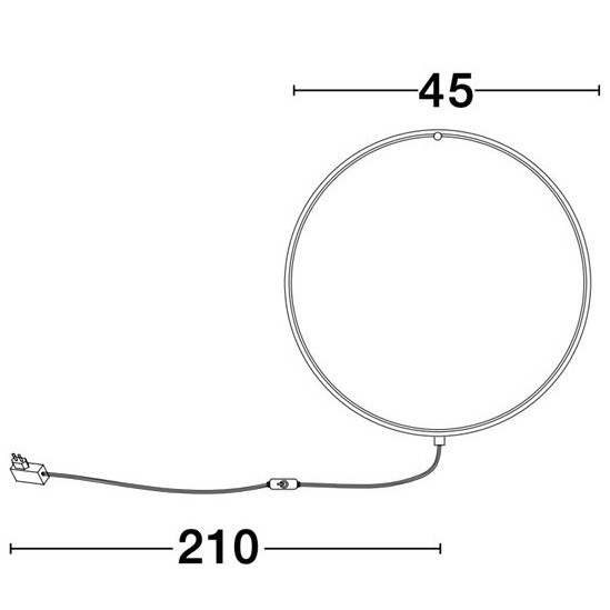 Ścienna lampa pierścień CHINU LE41607 LED 18W 3000K metalowy czarny outlet