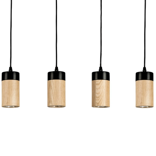 LAMPA wisząca ANNICK 1419404 Britop loftowa OPRAWA drewniany ZWIS tuby