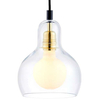 Loftowa LAMPA wisząca LONGIS 10877305 Kaspa szklana OPRAWA skandynawski ZWIS kaskada złota przezroczysta czarna