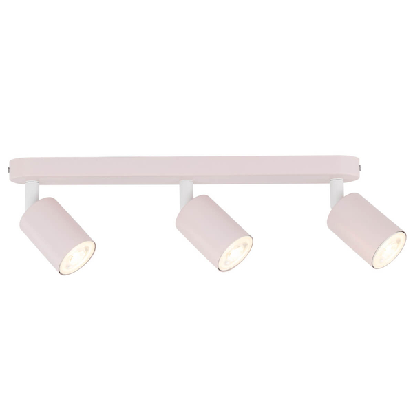 Lampa natynkowa Livia 10234 potrójna reflektorki tuby różowa