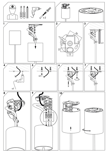 LAMPA wisząca EYE M 5397 Nowodvorski tuba OPRAWA metalowy ZWIS biała