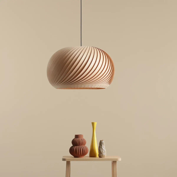 Wisząca lampa sypialniana Nature Light 1110G_L Aldex nad łóżko brązowa