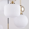 Wisząca lampa do przedpokoju Sophia Cognac 11593 szklana czarny biały