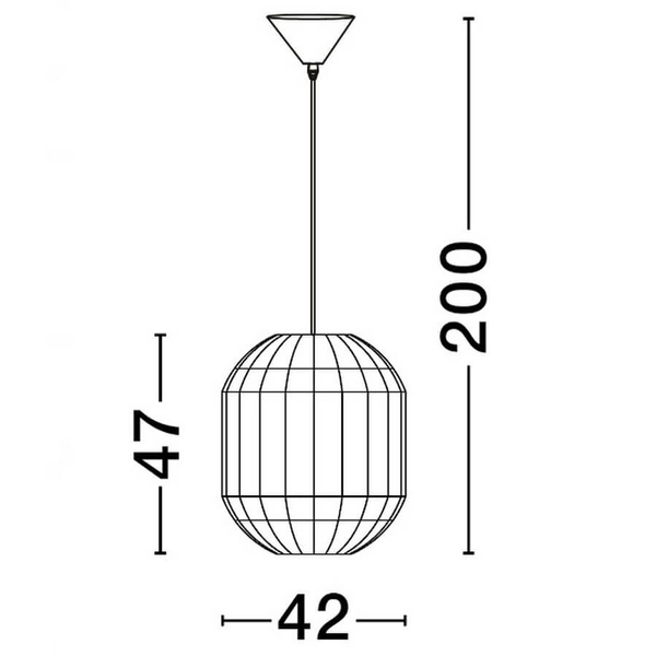 Lampa wisząca GUARDIA LE44578 owalna pleciona naturalna czarna