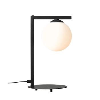 Czarna lampa stołowa Zac 1038B1_1 Aldex kula balls stojąca na komodę