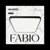 Czarny plafon kuchenny Fabio LED 23W 4000K lampa kwadratowa