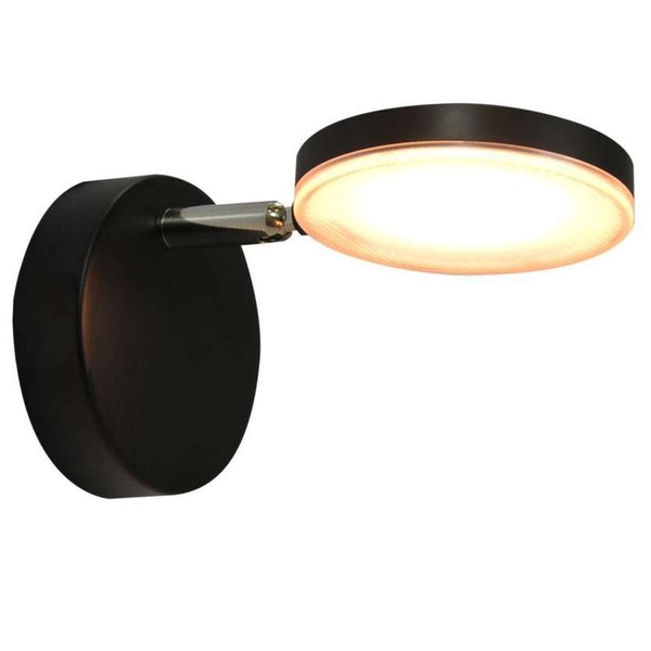 Kinkiet LAMPA ścienna CAPRI 308375 Polux regulowana OPRAWA okrągła LED 5W 3000K czarna