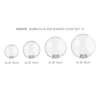 Zestaw 15 kloszy BUBBLES AZ5878 Azzardo 10,12,15,18cm szklane przezroczyste