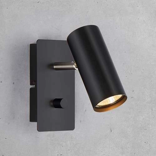 Regulowana LAMPA ścienna BARCELONA 107345 Markslojd metalowa OPRAWA kinkiet tuba industrialna czarna