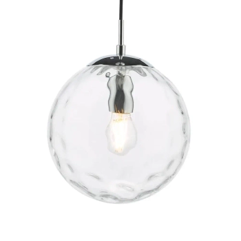 Wisząca lampa do jadalni Ripple SP71-RIP8808 nad stół szklana chrom