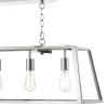 Szklana wisząca lampa Academy ACA0544 metalowa na łańcuchu srebrna