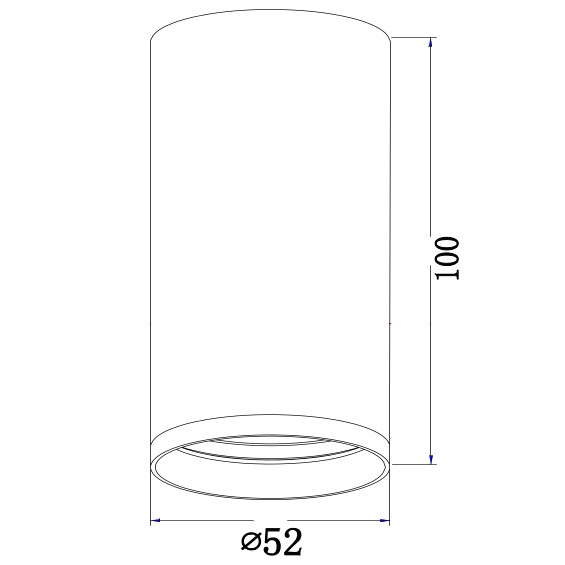 Sufitowa LAMPA spot FOCUS S C052CL-01W Maytoni metalowa OPRAWA plafon tuba biała
