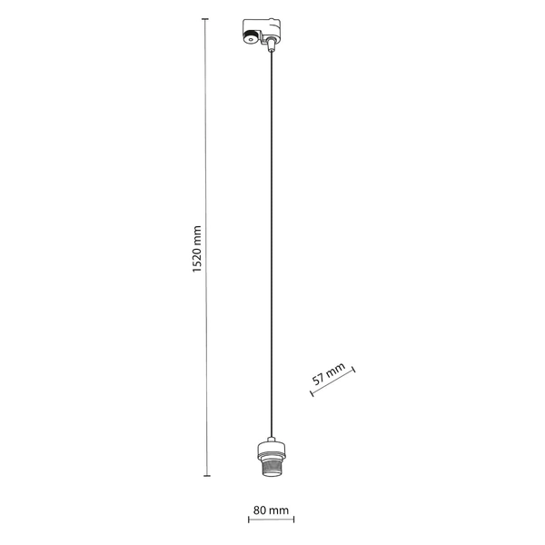 Szynoprzewodowa 1-fazowa oprawa wisząca Tracer 5758 TK Lighting metalowa biała