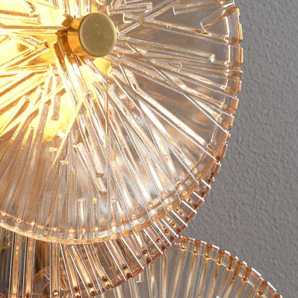 Szklana lampa ścienna glamour LUXIO ST-3315-4 copper Step LED 24W 3000K złota