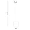 Szynowa lampa jednofazowa wisząca Tracer 10678 tuba szary