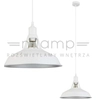 Metalowa LAMPA wisząca FREYA MDM-2315/1 M W+SL Italux industrialna OPRAWA zwis loft biały srebrny