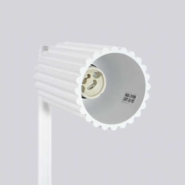 Stołowa lampa z wtyczką KARBON SL.1548 tubka ryflowana biała