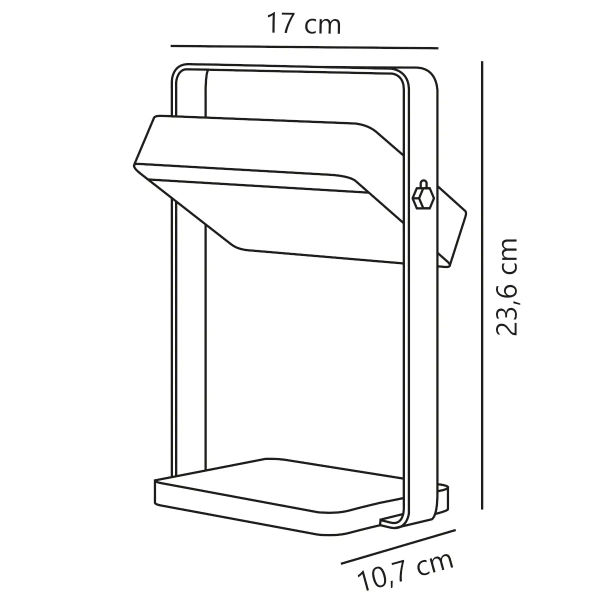Stołowa lampka na taras Saulio 2418035023 LED 3,5W 3000K IP44 oliwkowa
