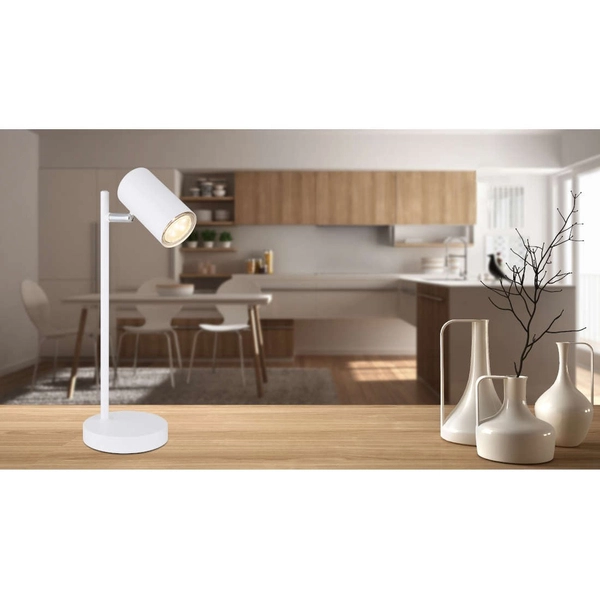 Regulowana lampa biurkowa ROBBY 57910TW stojąca LAMPA do gabinetu biała