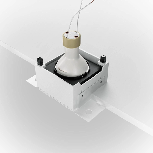 Wpuszczana lampa sufitowa Share DL051-01-GU10-SQ-WB czarna biała