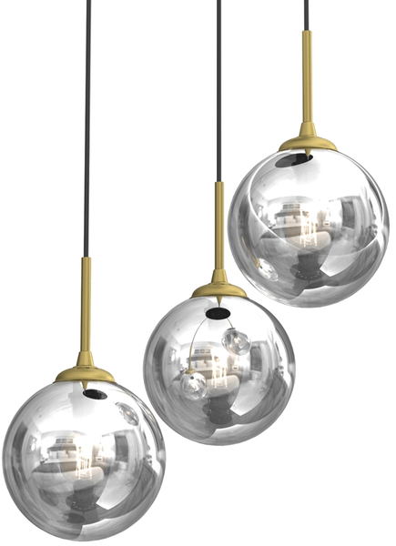Wisząca lampa Reflex MLP8416 kaskada przydymiona złota