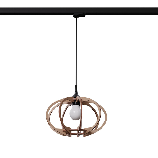 Zwieszana lampa 3-fazowa z żarówką MANDELINO MYL.00471 brązowy czarny