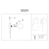 Lampa ścienna na przedpokój Bao MOD419WL-01G Maytoni kula złoty biały