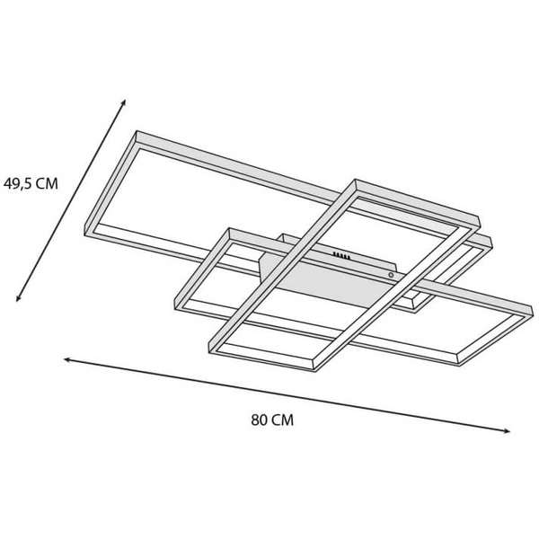 Sufitowa lampa 657 Domeno LED 80W 3000K-6000K z pilotem szara