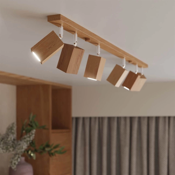 4-punktowa lampa sufitowa SL.1038 drewniana do garderoby