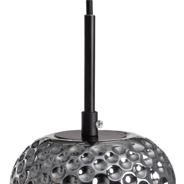 Szklana wisząca lampa Slendore ABR-LWS-C-SLN do sypialni szara